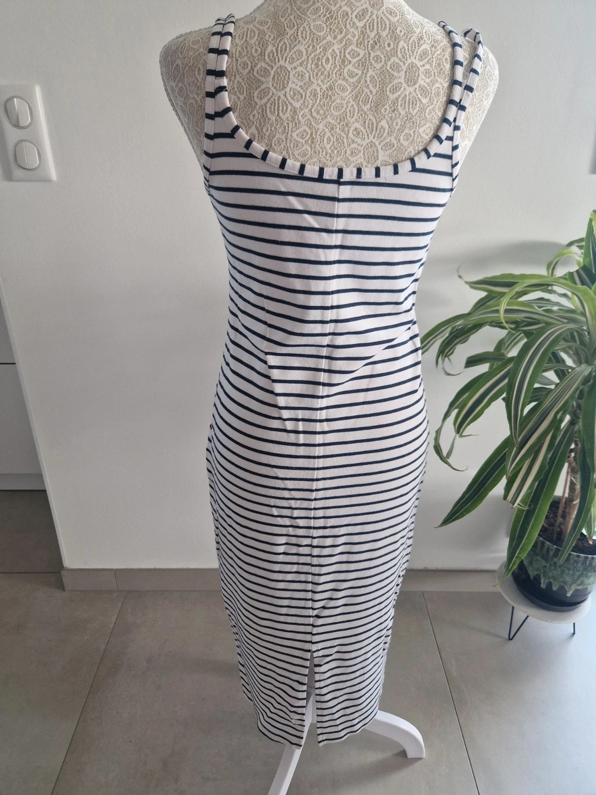 Vestido longo listrado com alças - Tamanho S estimado - Pimkie – photo 3